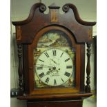 VICTORIAN WELSH OAK AND MAHOGANY EIGHT DAY LONG CASE CLOCK marked: T.