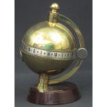 CHARLES FRODSHAM OF LONDON GLOBE CLOCK, brass with silvered chapter ring, limited edition, 114/5000,