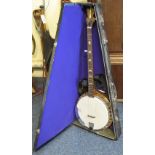 A Remo Weather King American banjo in fitted case with booklet and shoulder strap. (B.P. 24% incl.