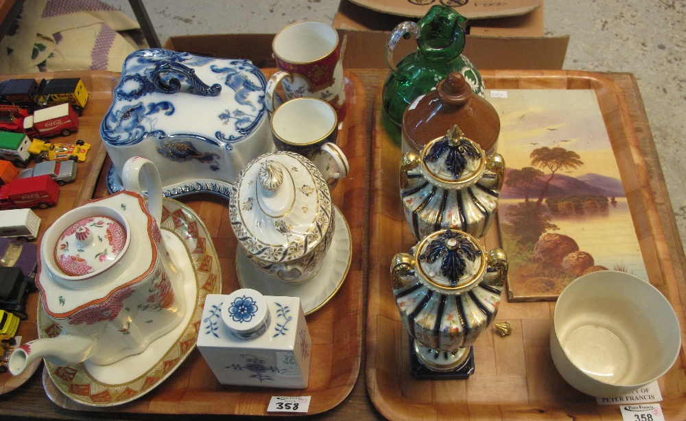 Two trays of assorted china etc.