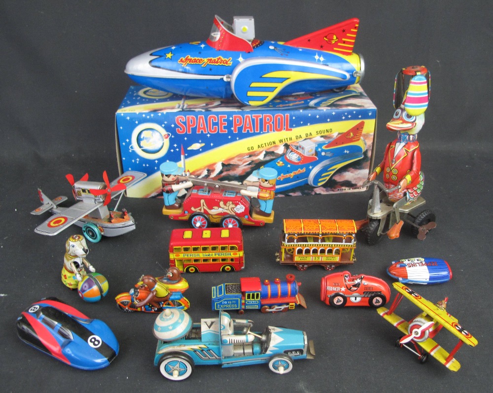 Collection of tinplate friction powered
