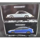 Two Minichamps 1:18 scale model sportcar