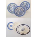 Six English & Italian ceramic dishes c19th century. (6)