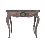 Napoleon III, French Boulle-work fold-top Tortoiseshell card table c1860 in very bad condition.