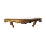 A small French Louis XV style carved gilt wood console, early 20th century.