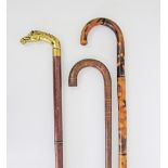 Three walking sticks L85-90cm. (3)