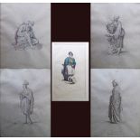 Greek costumes by Stackelberg 39X31cm (4 prints out of a collection of 30) and a print of a Greek