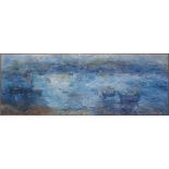 Alexia Hadjinicolaou, Seascape, oil on canvas, signed 1997. 60X170cm