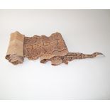 A python snake skin hide, length approx. 330cm, W32cm.