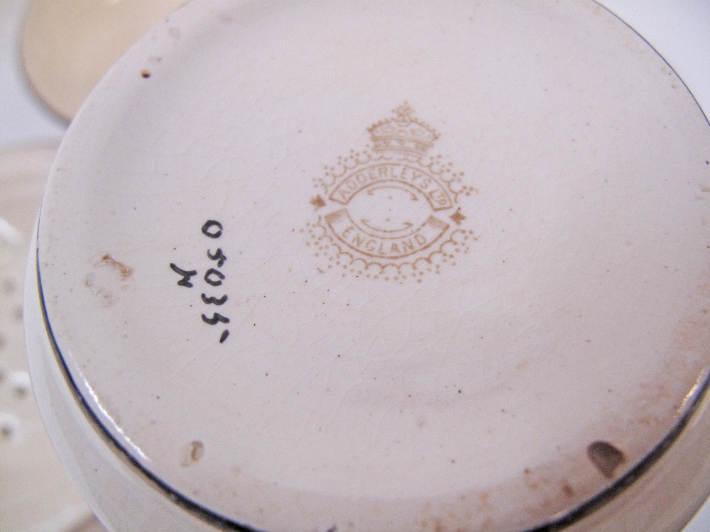 An Adderley's Ltd ceramic wash jug and basin set, 'manufactured for Harrod's Ltd, Brompton Rd SW', - Image 4 of 6