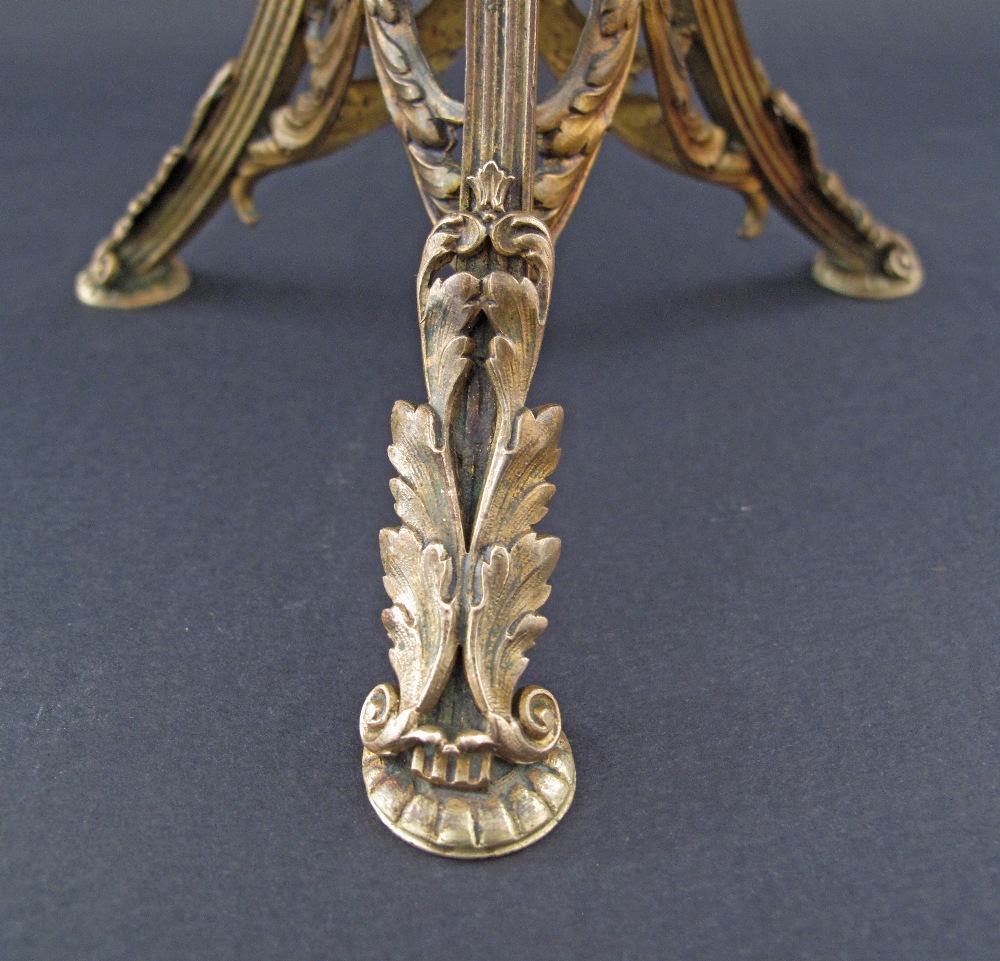 A French Empire probably Baccarat cut crystal bowl in a gilt bronze epergne, colourless glass, of - Image 9 of 13