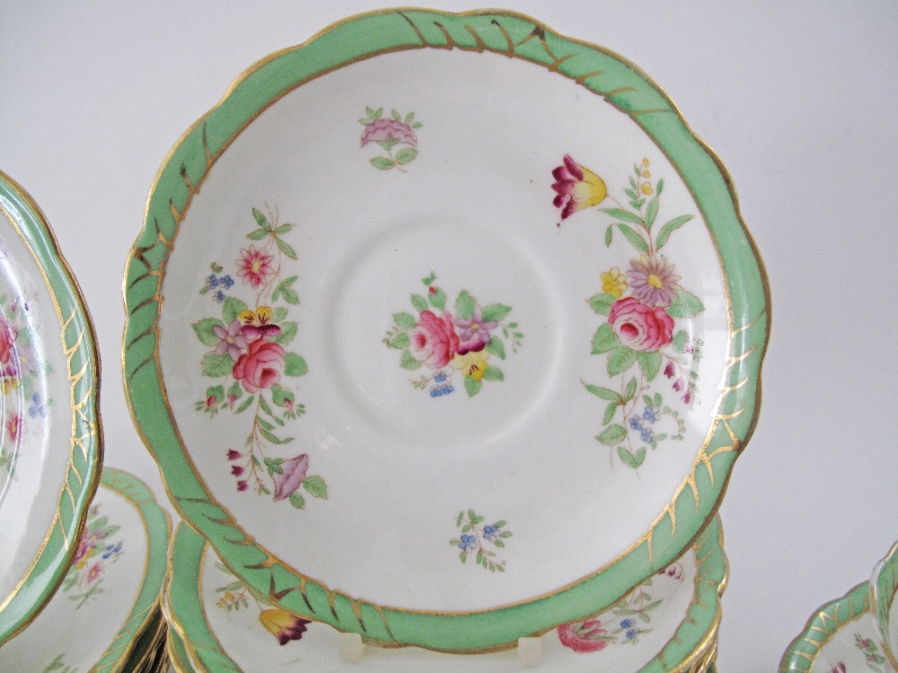 An English Paragon China part tea set comprising 9 tea cups and 12 saucers, 7 cake plates, and a - Image 5 of 7