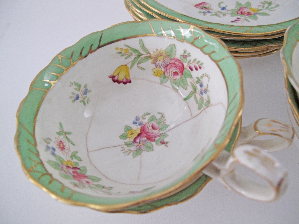 An English Paragon China part tea set comprising 9 tea cups and 12 saucers, 7 cake plates, and a - Image 7 of 7