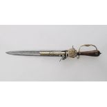 A combination flintlock pistol-hunting sabre, Southern Germany? Probably reproduction. L64cm