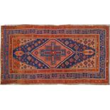 Nahavand Iranian Old Rug with geometric patterns 296 cm x 150 cm.