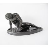 Michelle Amodio (Italy 19th century) A bronze figure of the Dying Gladiator or the dying Gaul, after