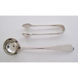 A small 19th century Scottish silver sauce ladle, probably by David Manson, Dundee, c.1806-1810,