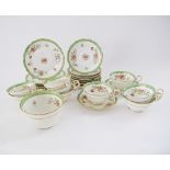 An English Paragon China part tea set comprising 9 tea cups and 12 saucers, 7 cake plates, and a