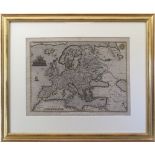 Ortelius Abraham c. 1579.  EUROPAE from Theatrum Orbis Terrarum.  H340mm W460mm Framed and glazed: