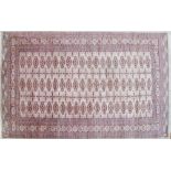 Bukhara pink carpet 277X192cm.