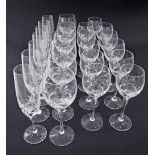 A collection of crystal glasses