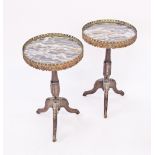 A pair of Louis XVI style side tables