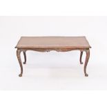 A Chippendale style carved walnut coffee table