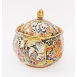 A Chinese Satsuma ware lidded box