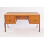 An oak kneehole dresser