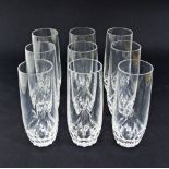 Nine crystal tall tumblers