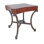 A 19th century French walnut veneered side table