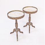 A pair of Louis XVI style side tables,