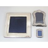 Three Sterling silver photo frames