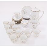 Hutschenreuther L.H.S. Noblesse - German mid century vintage porcelain tea service