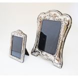 Two Shefield Sterling silver modern photo frames