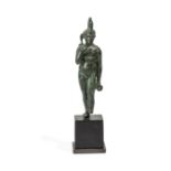 Statuette d’Harpocrate. Bronze à patine rouge et verte. Égypte, fin de [...]