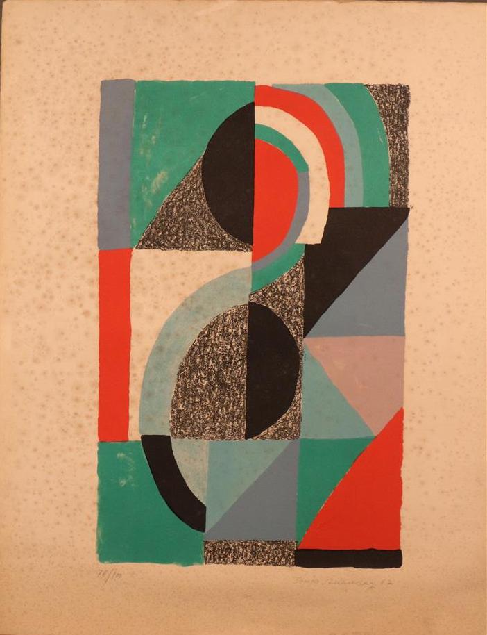 Sonia DELAUNAY (1885-1979). Icône 1967. Lithographie en couleurs. Signé et daté 67 [...]
