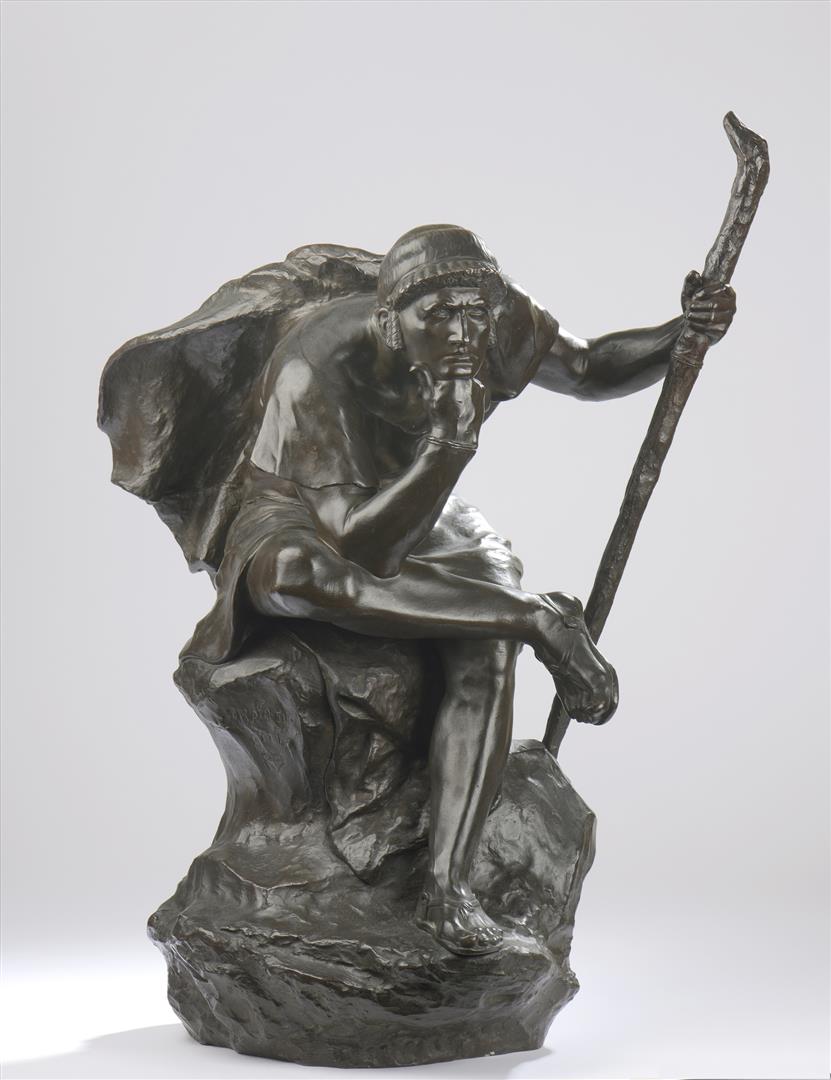 Henri-Daniel CONTENOT (XIXe-XXe siècle). Oedipe méditant. Chef-modèle en bronze à [...]