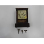 Empire Clock Company Oak Cased Mantel Clock - with Key - A/F