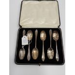 Boxed Set of 6x Sterling Silver Spoons - London 1929