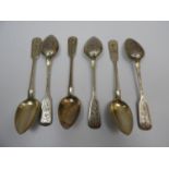 6x Continental Silver Teaspoons