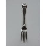 Private Die Silver - A William IV Table Fork, the Terminal with The Mansion House - Hallmarked for