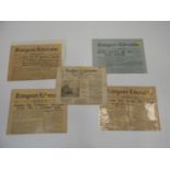 4x Copies of the Rangoon Liberator and Copy of Tangier Gazette