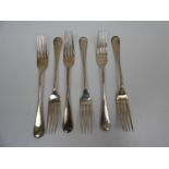 6x Silver Dessert Forks