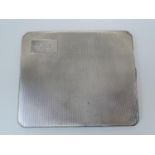 Sterling Silver Cigarette Case - Birmingham Silver - Engine Turned Design - Engraved 'GB'