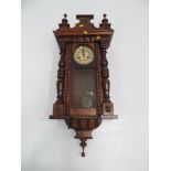 Mahogany Cased Wall Clock - Appears to Run