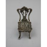 Sterling Silver Miniature Chair