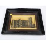 Framed Large Osborne Plaque of Westminster Abbey