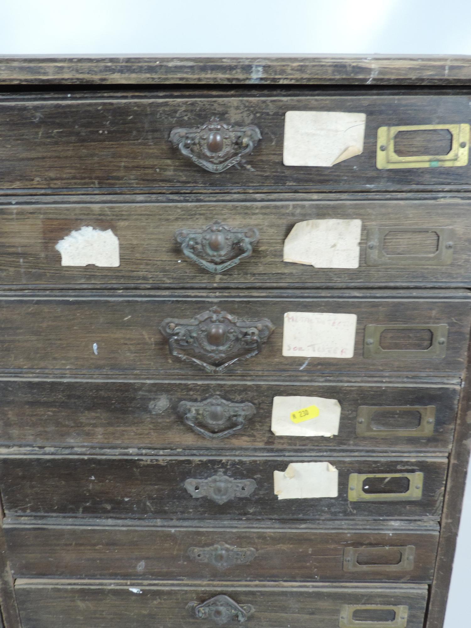 Vintage Bank of 24x Wooden Office Drawers - Image 5 of 6