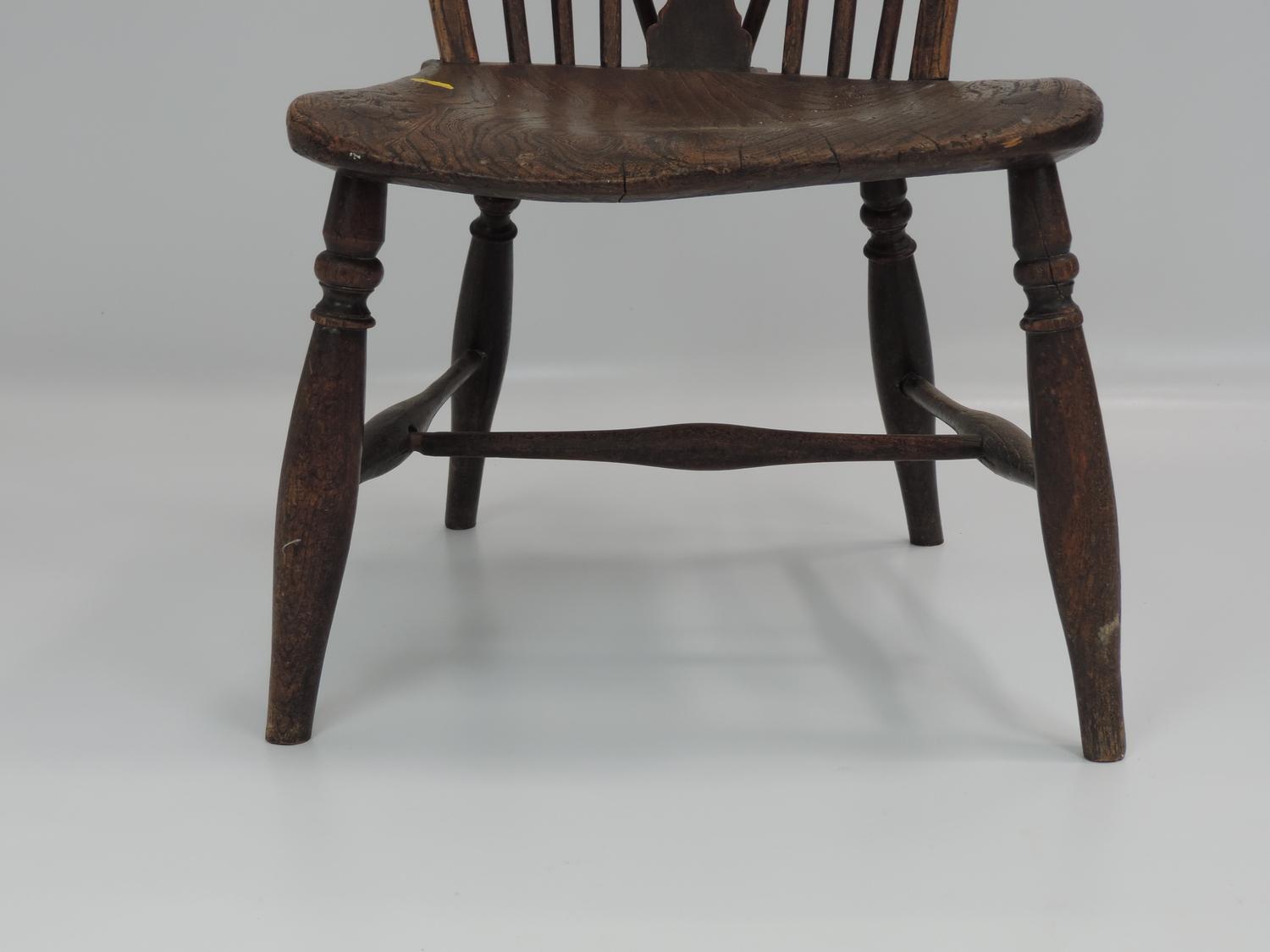 Oak Wheel Back Chair - Image 4 of 4